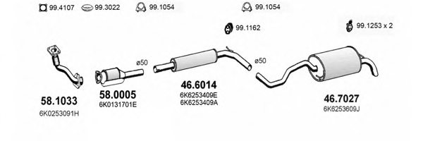 ASSO ART2363 Exhaust System